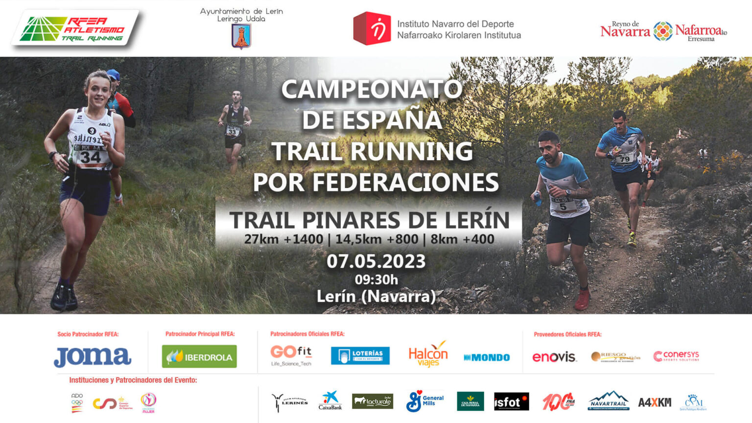 Cartel Campeonato de España de Trail Running 2023 - Trail Pinares de Lerín