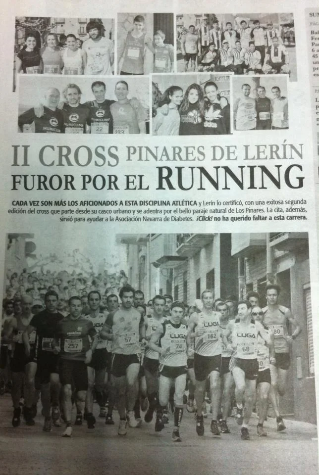 Portada Diario Navarra Running, Cross Pinares de Lerín