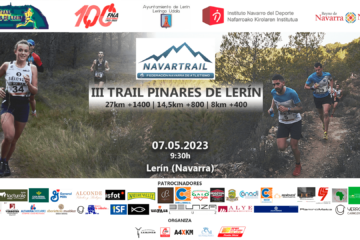 Cartel III Trail Pinares de Lerín Copa Navartrail 7 de mayo 2023 Lerín Navarra a partir de las 09:30